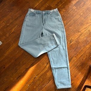Used Missguided blue wash Mom jeans